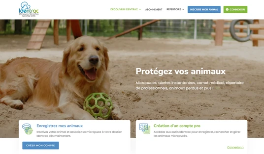 Aperçu du site web d’Identrac conçu par Delisoft